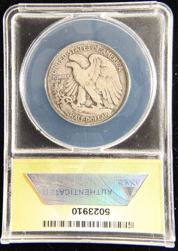 1919-S WALKING LIBERTY SILVER HALF DOLLAR VG10 ANACS
