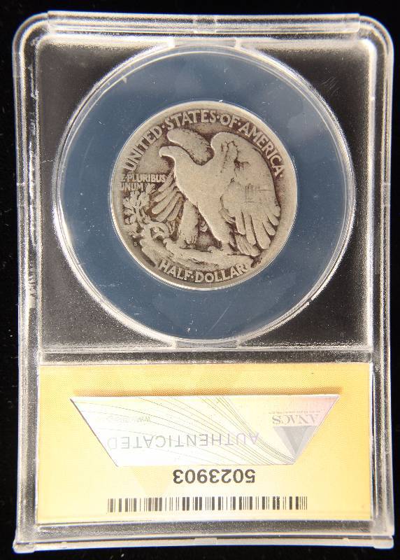 1921-S WALKING LIBERTY SILVER HALF DOLLAR G4 ANACS