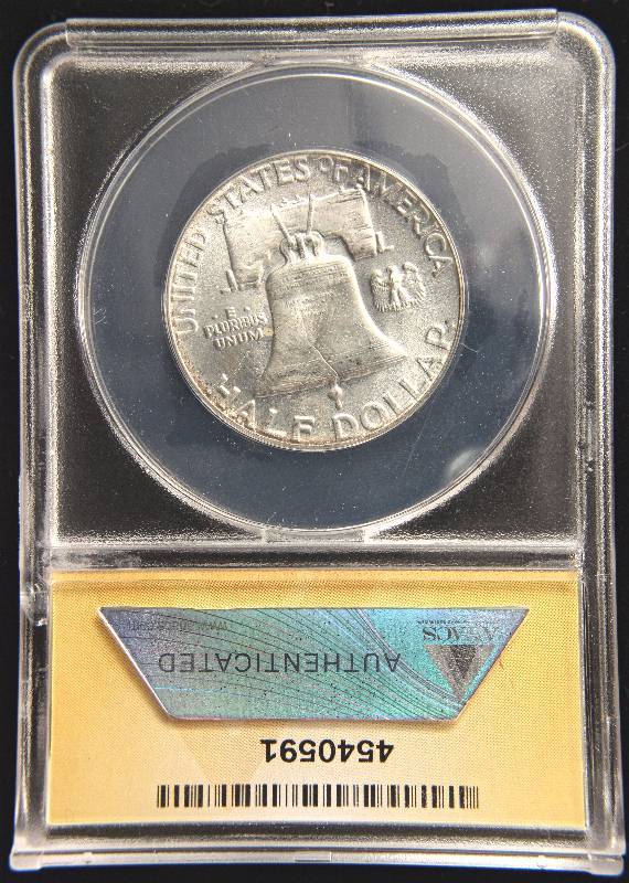 1951 FRANKLIN SILVER HALF DOLLAR MS64 ANACS