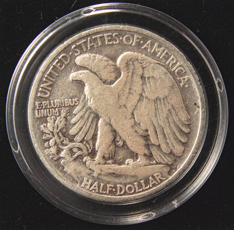 1944-S WALKING LIBERTY SILVER HALF IN AIRTITE HOLDER