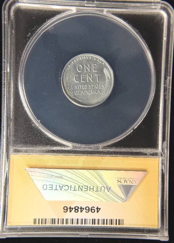 1943-D WAR TIME STEEL WHEAT CENT MS64 ANACS
