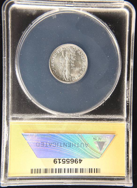 1942-S MERCURY SILVER DIME MS65 ANACS