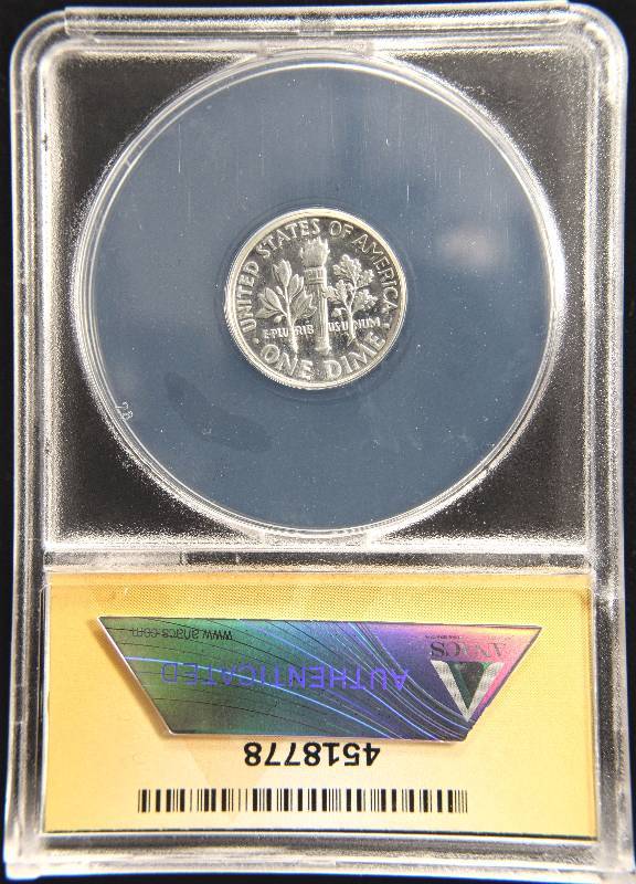 1956 PROOF ROOSEVELT SILVER DIME PF66 ANACS