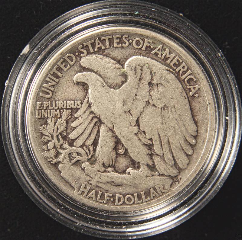 1945 WALKING LIBERTY SILVER HALF DOLLAR IN AIRTITE HOLDER