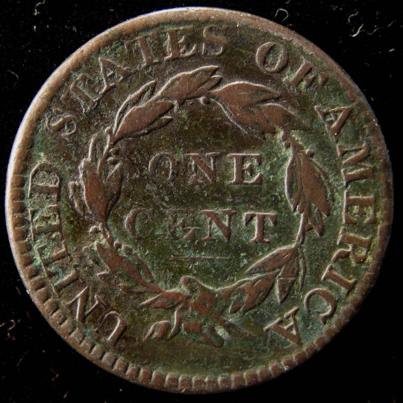 1825 US CORONET HEAD LARGE CENT FINE DETAILS