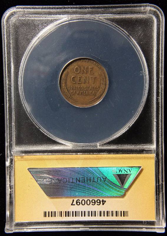 1911-S WHEAT CENT VF20 ANACS