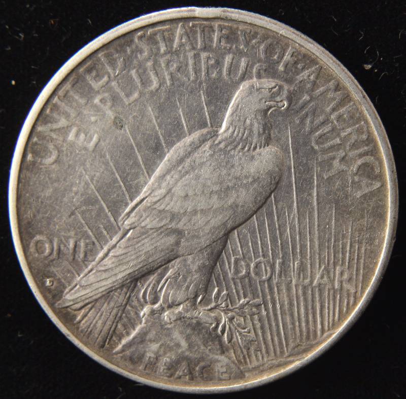 1934-D PEACE SILVER DOLLAR AU
