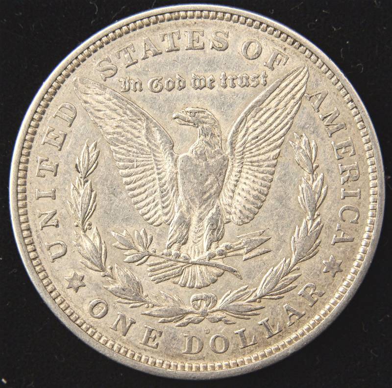 1921-D MORGAN SILVER DOLLAR AU