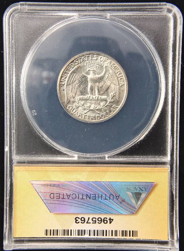 1932 WASHINGTON SILVER QUARTER MS63 ANACS