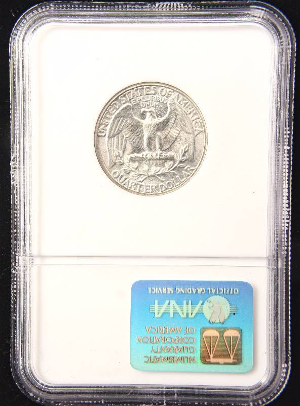 1943-D WASHINGTON SILVER QUARTER MS66 NGC