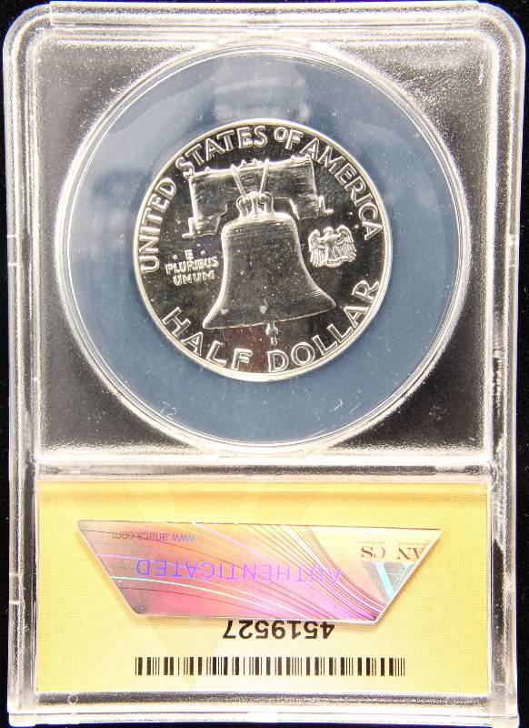 1958 PROOF FRANKLIN SILVER HALF DOLLAR PF66 ANACS