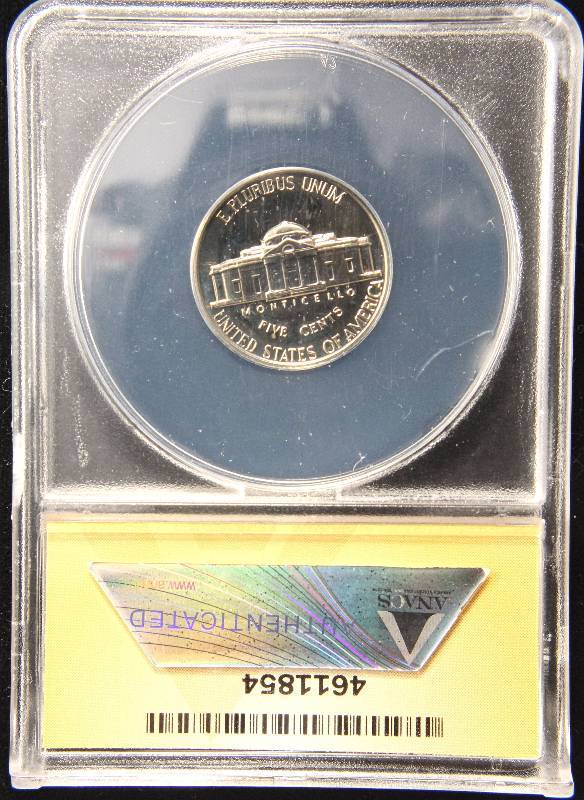 1964 PROOF JEFFERSON NICKEL PF67 ANACS