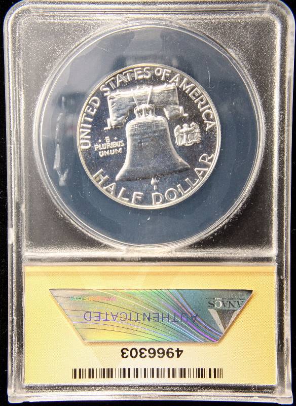 1961 PROOF FRANKLIN SILVER HALF DOLLAR PF66 ANACS
