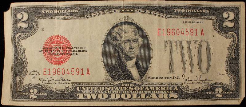 GROUP OF 4 - US $2 RED SEAL FEDERAL RESERVE NOTES