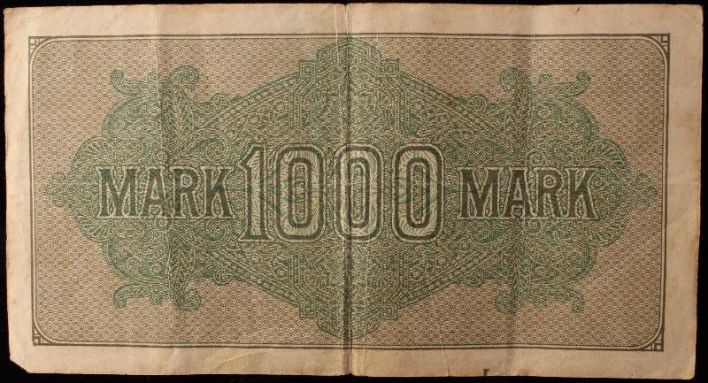 1923 GERMANY 1000 MARKS BANK NOTE REICHSBANKNOTE FINE