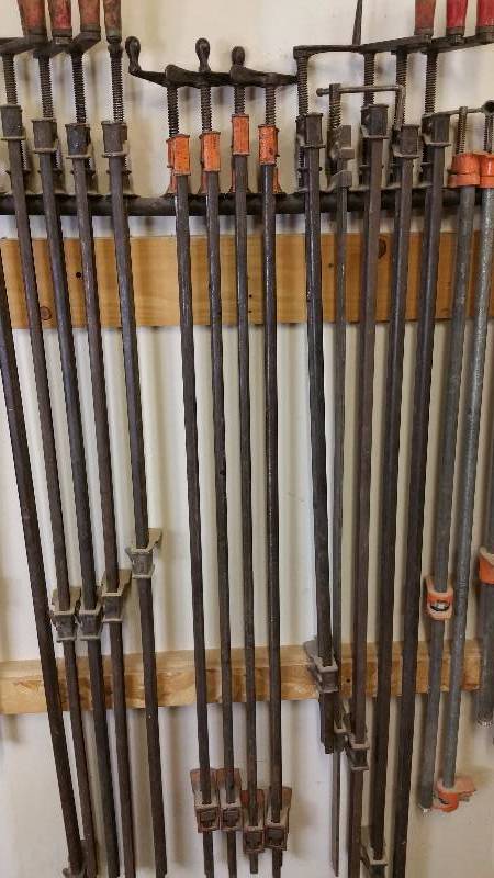 lot 19 image: (4) 4 Adjustable Bar Clamps