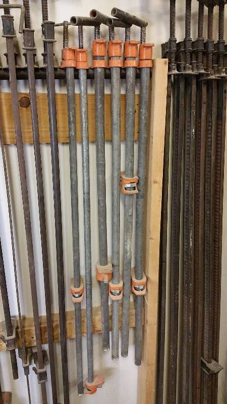 lot 21 image: (6) Various Size Adjustable Bar Clamps