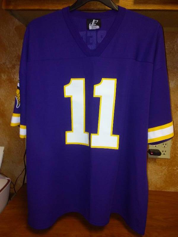 lot 35 image: MN Vikings NFL Purple Jersey #11 XXL