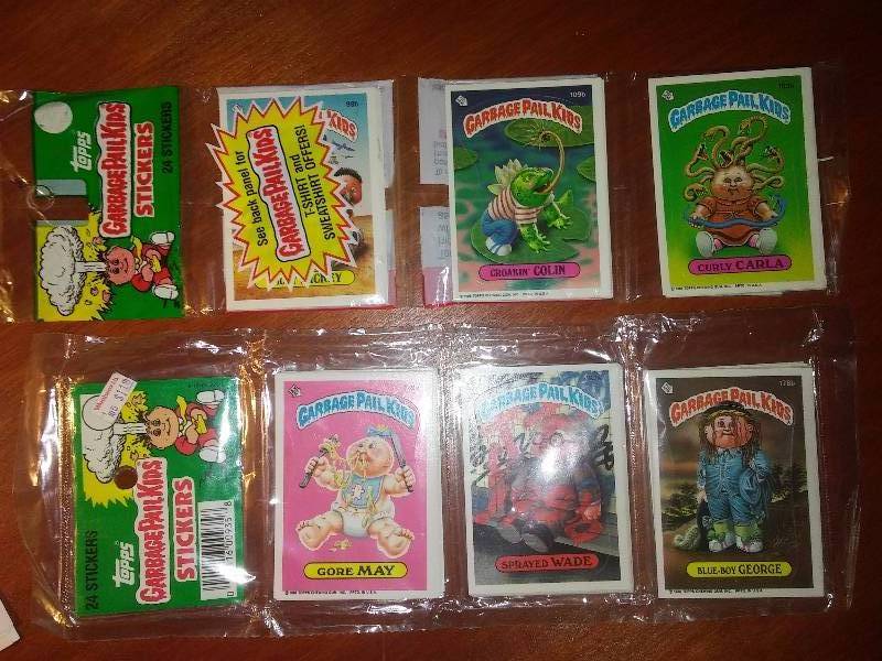 lot 98 image: NEW Garbage Pail Kids Stickers 1986 trading cards 2-24 packs