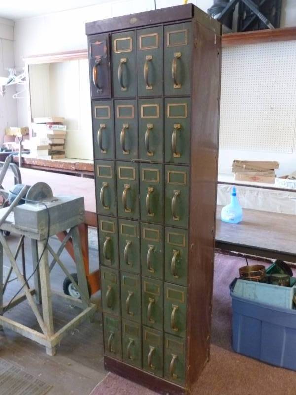 lot 1 image: Vintage Court House Cabinet