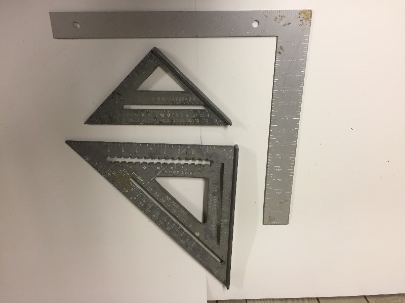lot 62 image: Rafter Angle Squares & Framing Square