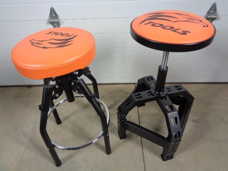 lot 4 image: 2 New Swivel Shop Stools