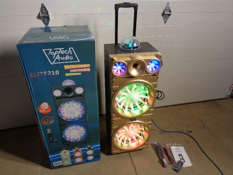 lot 10 image: New LED Lit Party Speaker  DJ System