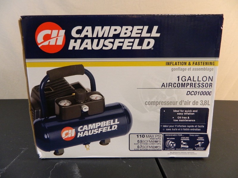 lot 22 image: New Campbell Hausfeld 1 Gallon Air Compressor