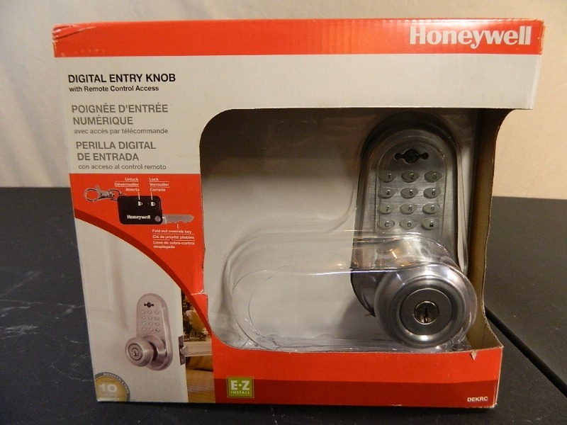 lot 24 image: New Honeywell Digital Entry Knob with Key FOB