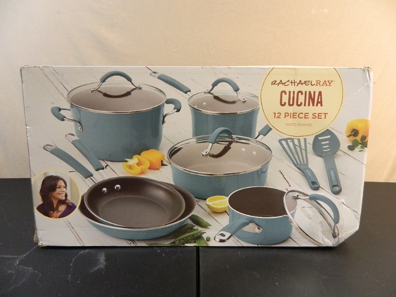 lot 26 image: New Rachael Ray Cucina 12 PC Pan Set