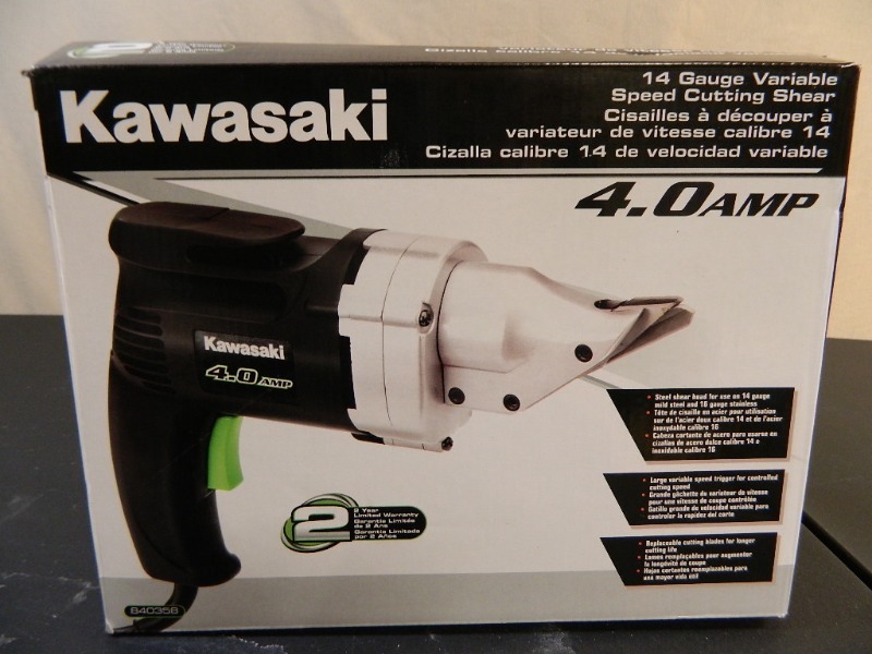lot 45 image: New Kawasaki 14 Guage Variable Speed Cutting Shear