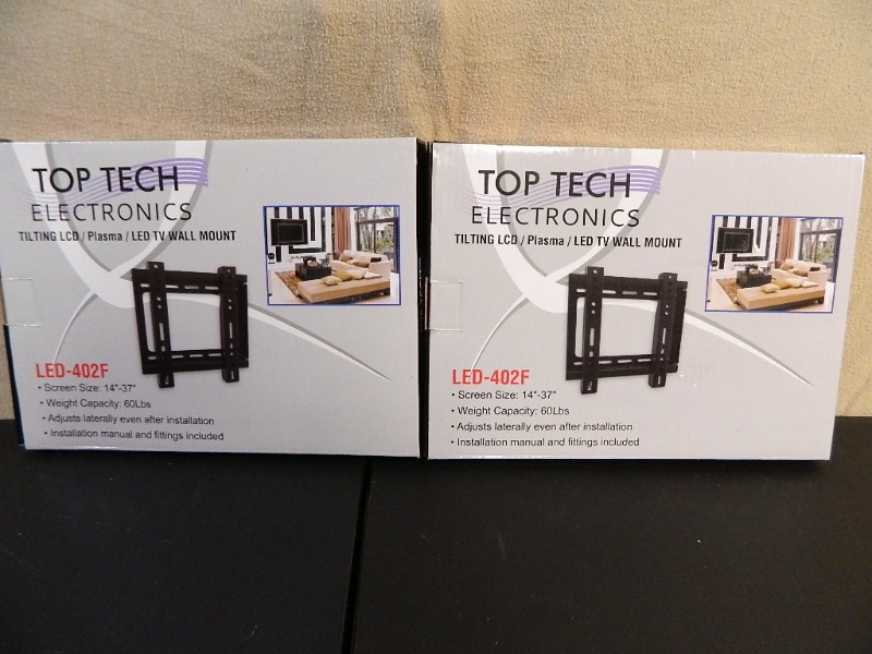 lot 56 image: 2 New Tilting LCD  Plasma  LED Wall Mounts