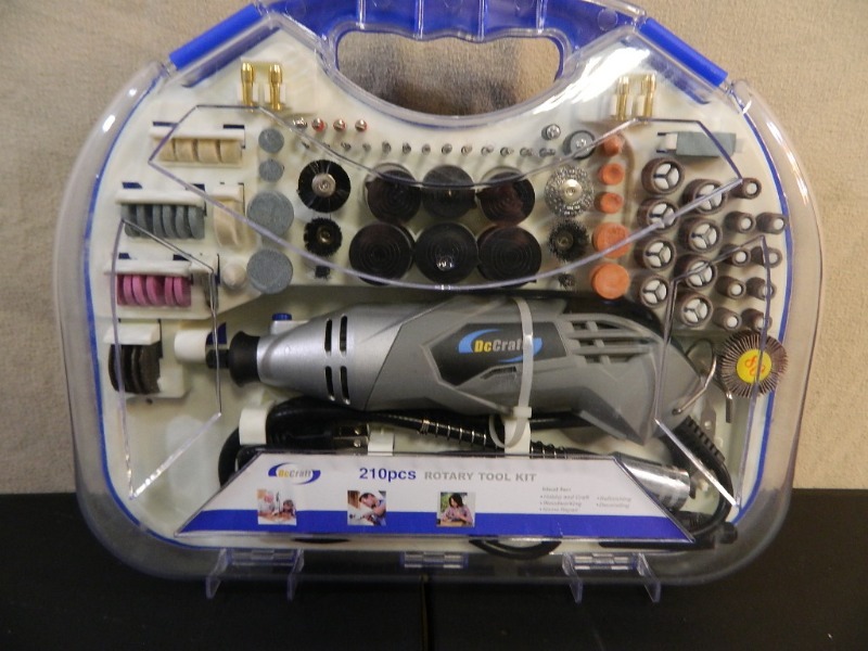 lot 57 image: New 210 PC Rotary Tool Kit