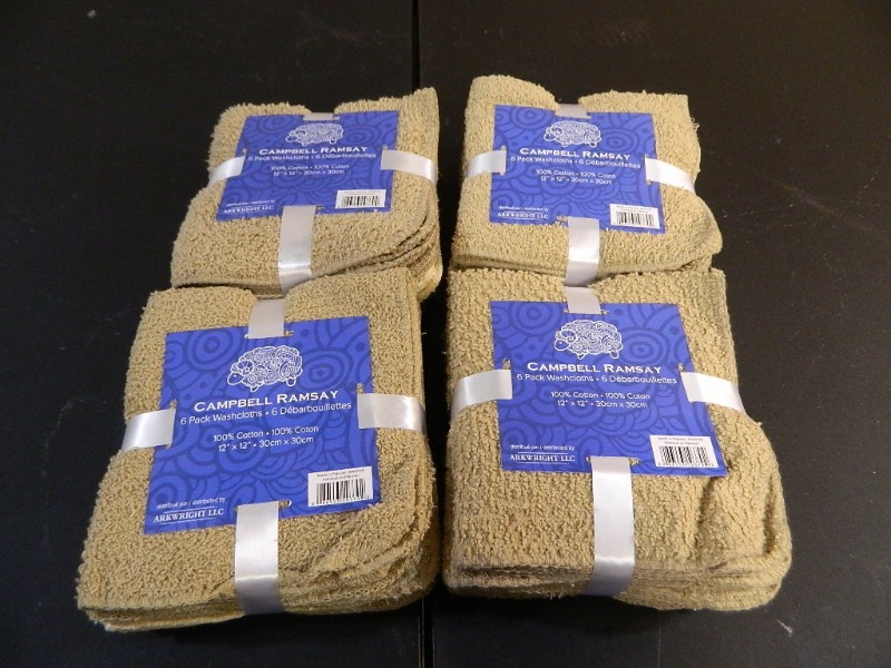 lot 80 image: 4 New Sets of Washcloths