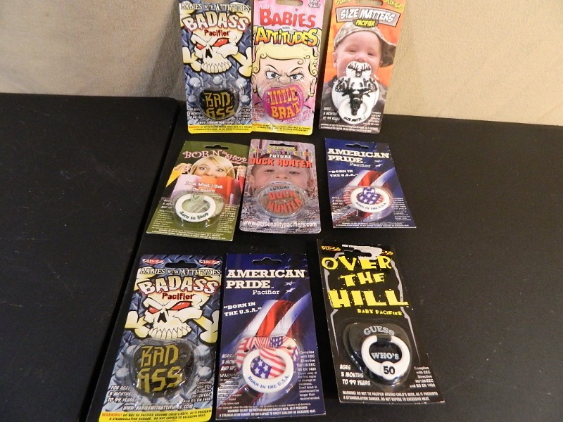 lot 99 image: 9 New Novelty Pacifiers