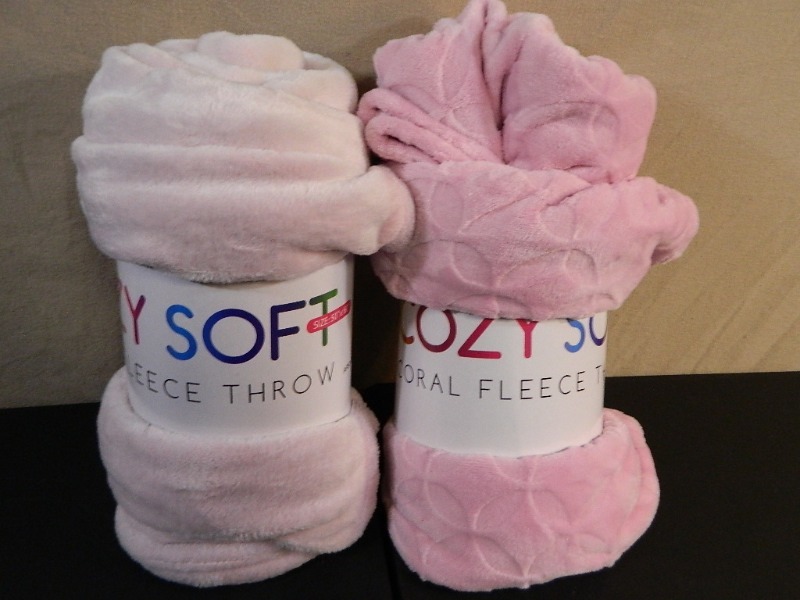 lot 129 image: 2 New Super Soft Throws