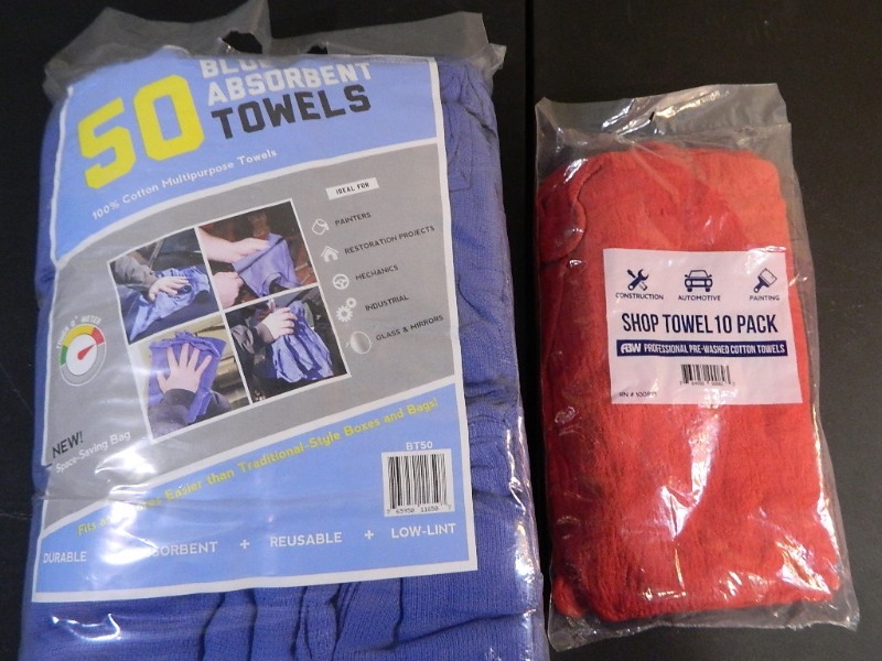 lot 130 image: 2 New Package of Shop Towels