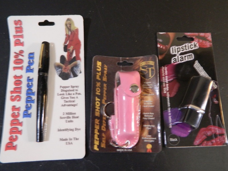 lot 159 image: 3 New Pepper Spray Alarm Items