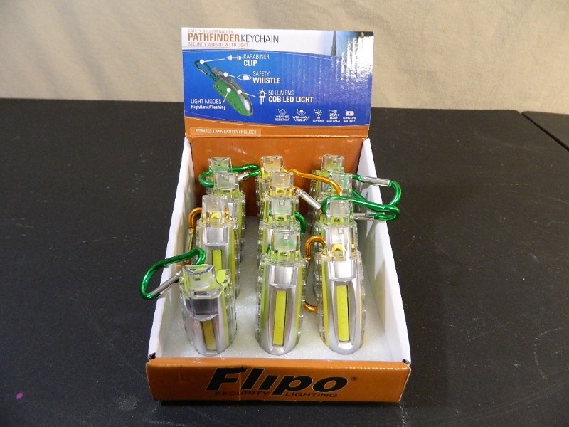 lot 160 image: 12 New Safety and Illumination Pathfinder Keychains