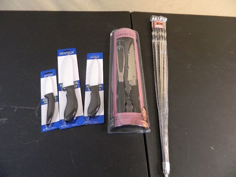 lot 167 image: New Knives and New BBQ Skewers