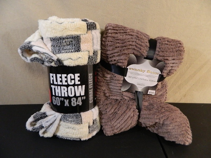 lot 174 image: 2 New Super Soft Throws