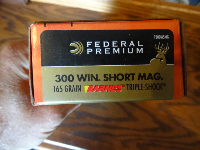 300 Winchester short mag bullets. 165 grain. Barnes triple shock. Trophy bonded. P300WSMG. 1 box. 20 Rounds.