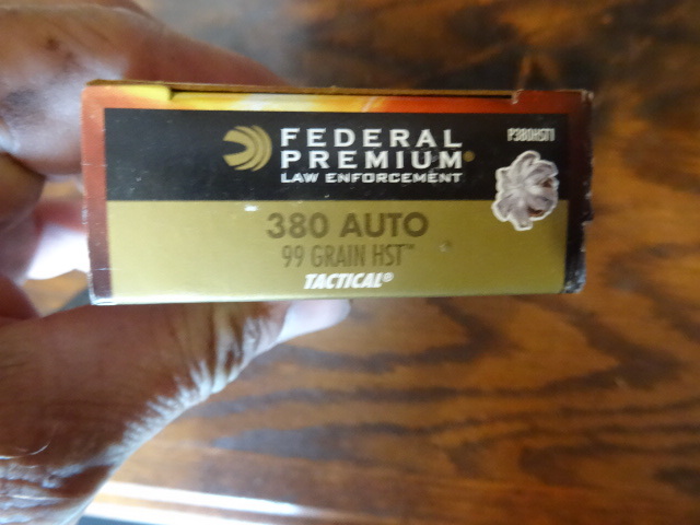 Federal premium 380 auto bullets. 99 grain. HST Tactical. 50 bullets per box. 1 box. PS380HSTI