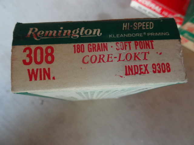 Remington Hi speed center fire Cartridges. 308 win. 180 grain. Soft point. Core lokt. 9308. 20 bullets per box. 1 box