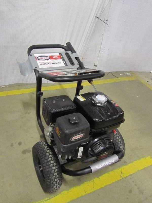 lot 7 image: Simpson PowerShot 4200 PSI 4.0 GPM Gas Pressure Washer Powered by Honda