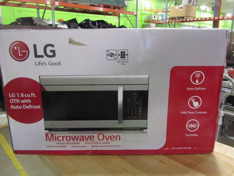 lot 26 image: LG 1.6 cu. ft. Over the Range Microwave Oven in Stainless Steel
