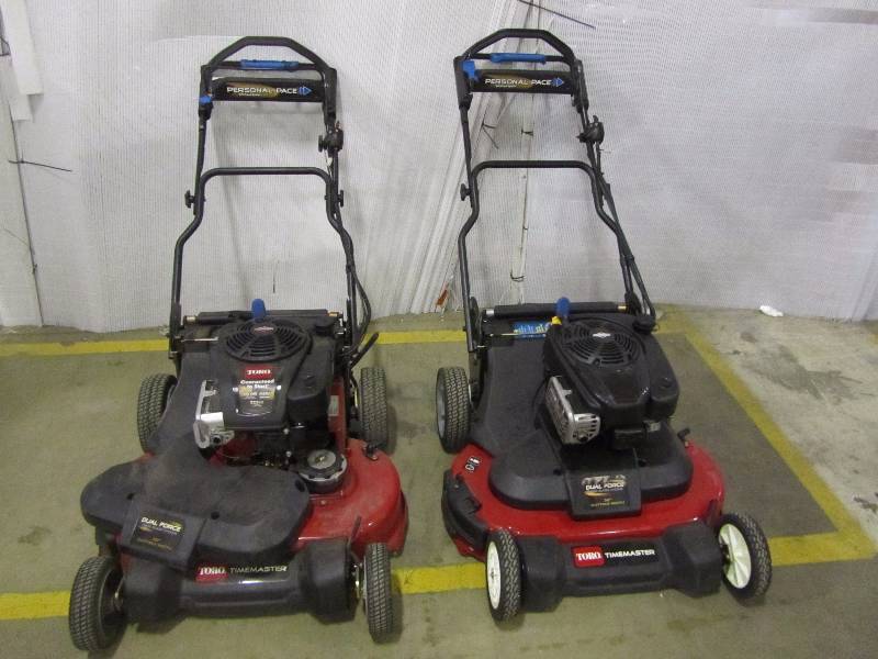 lot 59 image: (2) Toro TimeMaster 30 in. Briggs & Stratton Electric Start Walk-Behind Gas Self-Propelled Mower