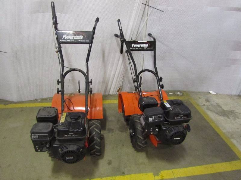 lot 70 image: (2) Powermate 18 in. 196cc 4-Cycle Rear-Tine Gas Tiller