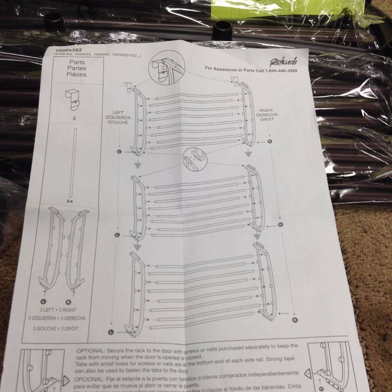 Richards Homewares 36 Pair over the door shoe rack new