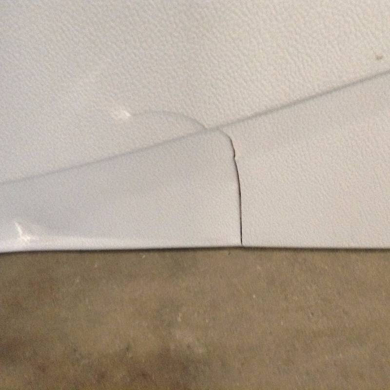 Easy Reach hide away hose reel damaged on bottom side